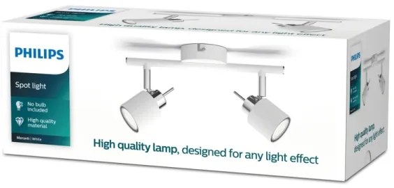 Philips - Bodové svietidlo MERANTI 2xGU10/35W/230V biela