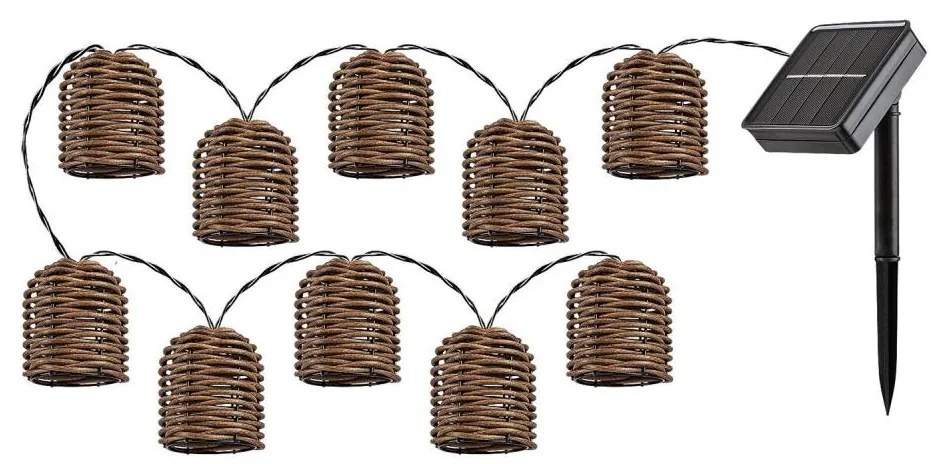 Rabalux 77047 - LED solárny reťazec RUPIT 10xLED/0,6W/1,2V IP44