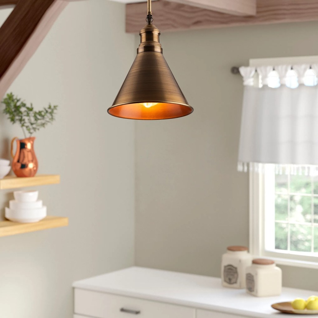 Stropné svietidlo BERCESTE medená