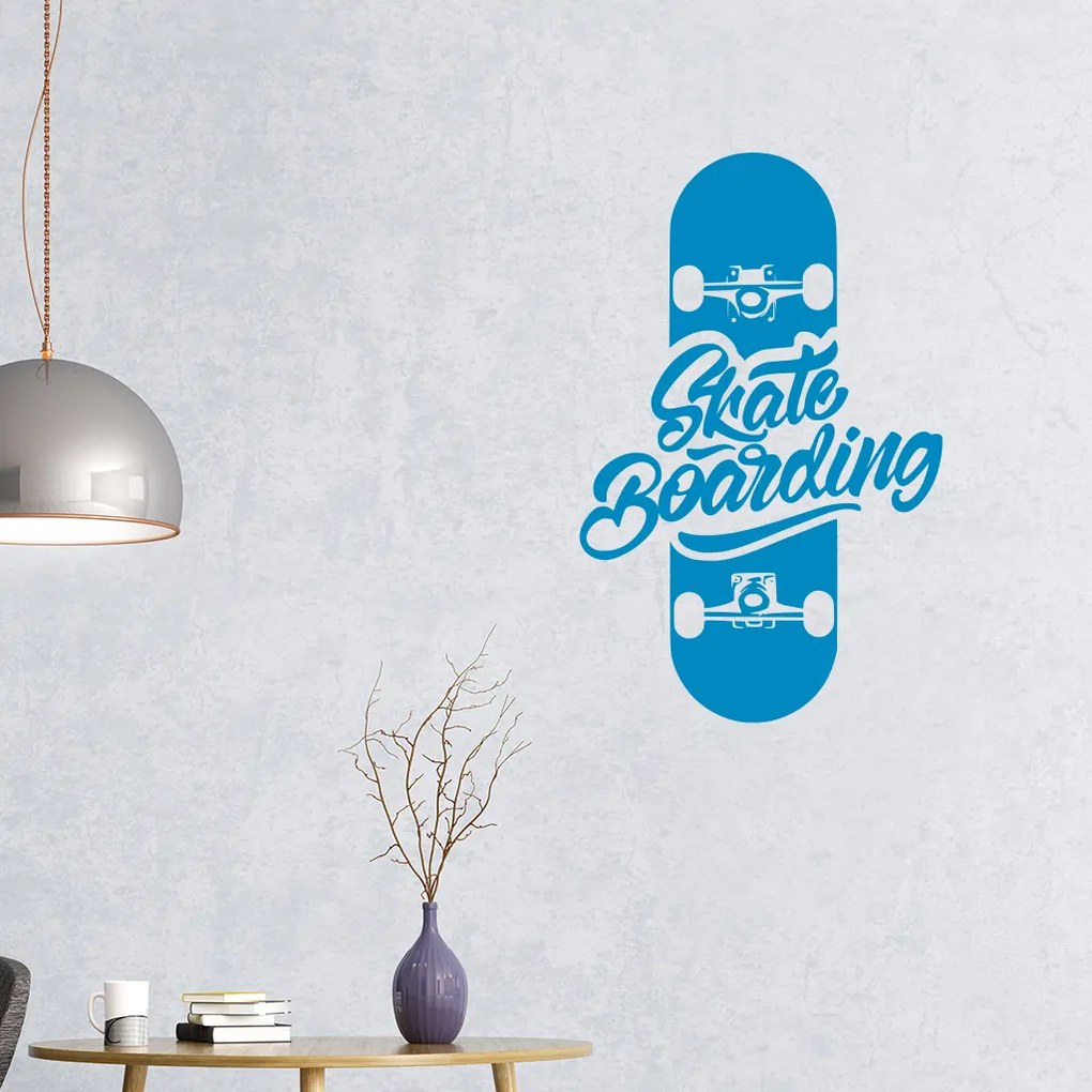 Veselá Stena Samolepka Skate Farba: fialová, Veľkosť: 80 x 50 cm