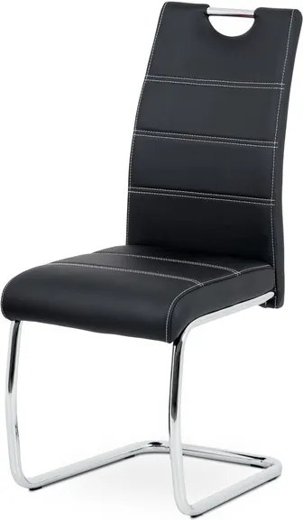 Sconto Jedálenská stolička GROTO čierna/strieborná