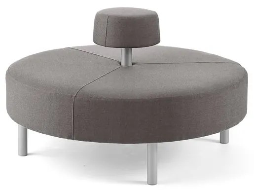 Otoman DOT okrúhly, Ø 1300 mm, látka Medley, svetlošedá