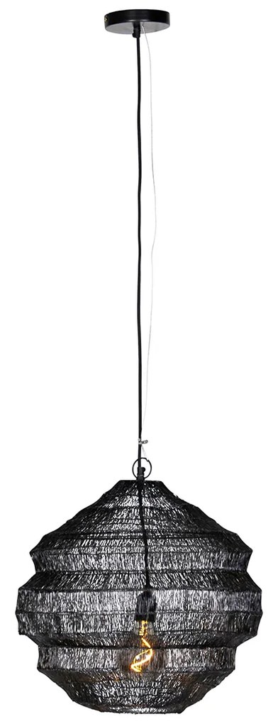 Orientálna závesná lampa čierna 45 cm x 40 cm - Vadi