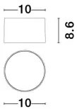 Minimalické bodové svietidlo Ziaza 10 Nikel