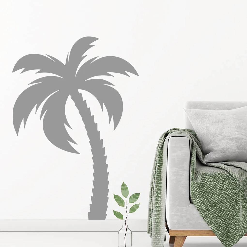 Veselá Stena Samolepka Palma Farba: fialová, Veľkosť: 40 x 27 cm