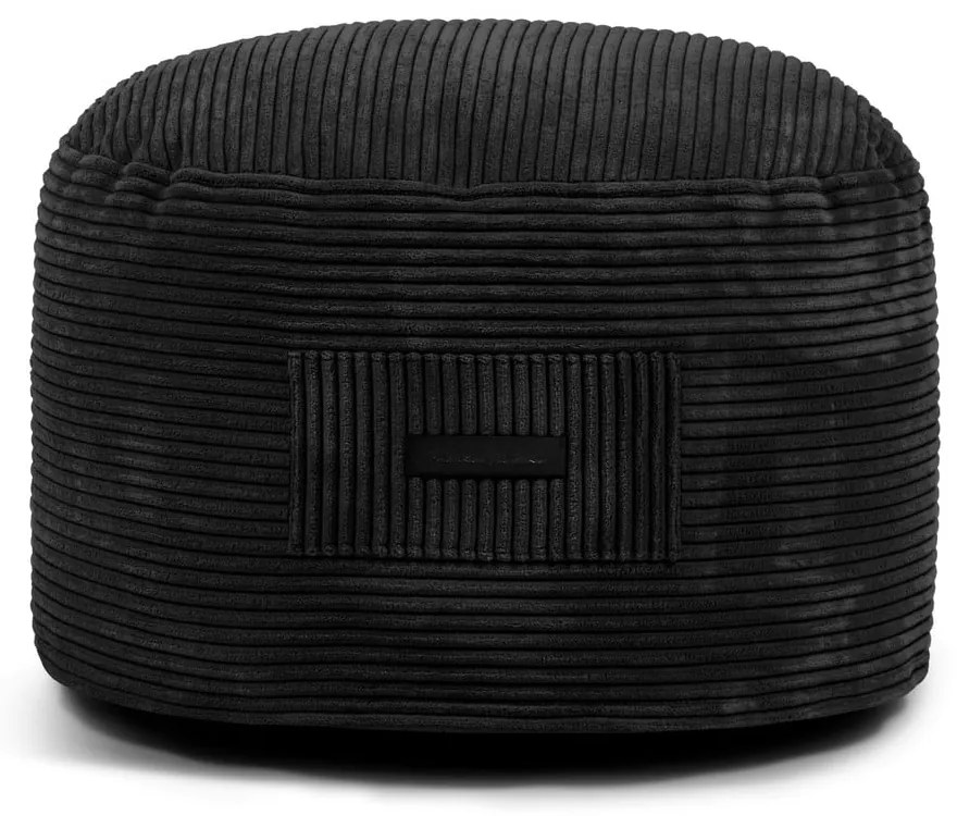 Čierny menčestrový taburet Om 60 – SLOWDOWN