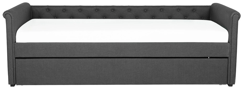 Rozkladacia posteľ 90 x 200 cm sivá LIBOURNE Beliani