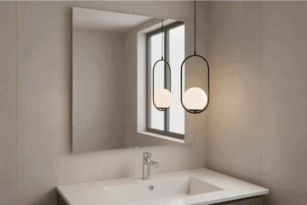 Závesné svietidlo Florence, 1x biele sklenené tienidlo, b, U