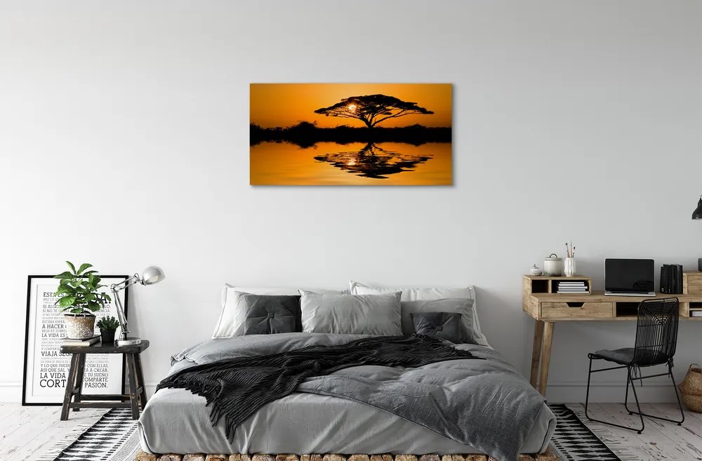 Obraz canvas Sunset tree 100x50 cm