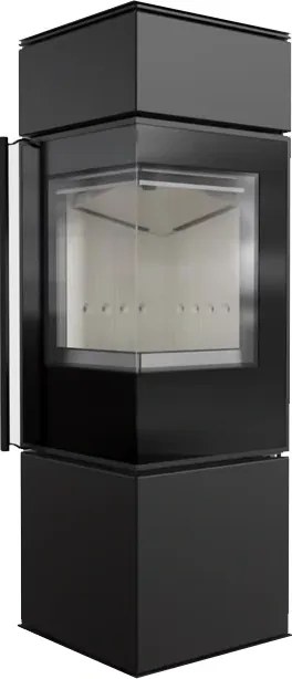 Kratki Krbové kachle REN S pravé, 7,3 kW, 150 Ø, čierne