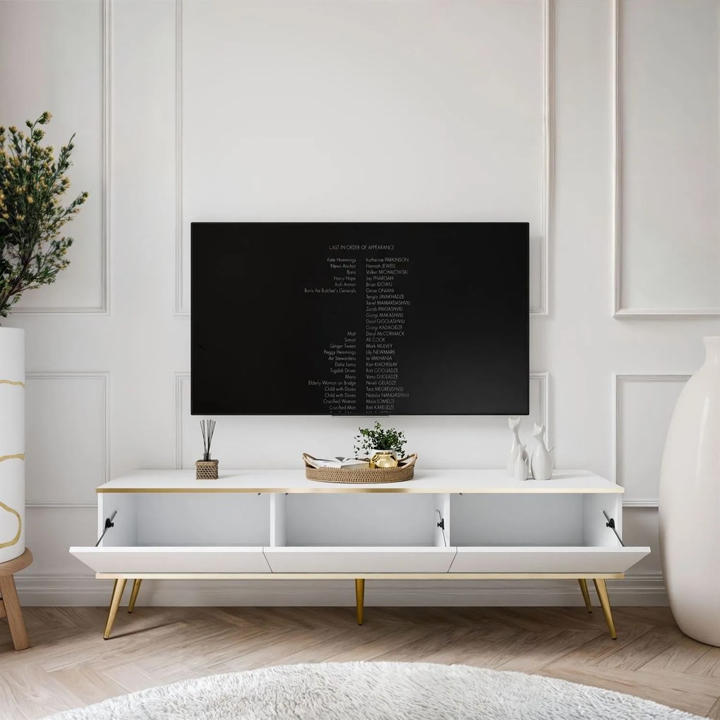 TV skrinka BOSTON III biela 175cm