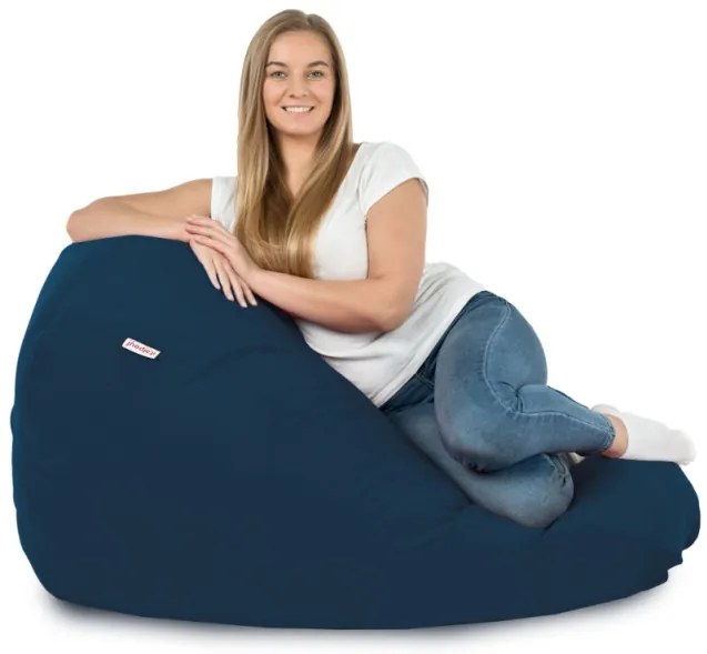 Plyšový sedací vak SAKO tmavomodrý