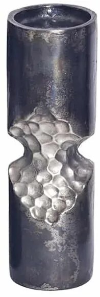 Dekoratívna váza Artez v tepanom dizajne čierno strieborná 40cm