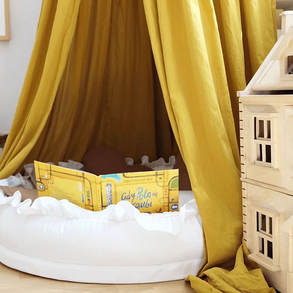 Baldachýn bavlnený horčicový maxi