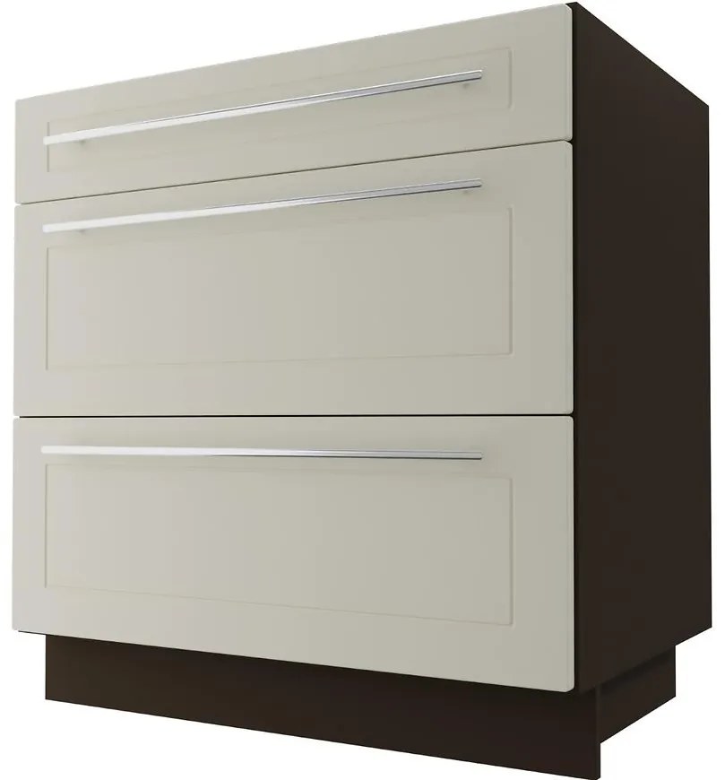 Kuchynská skrinka D3M/80 Quantum vanilla mat/lava