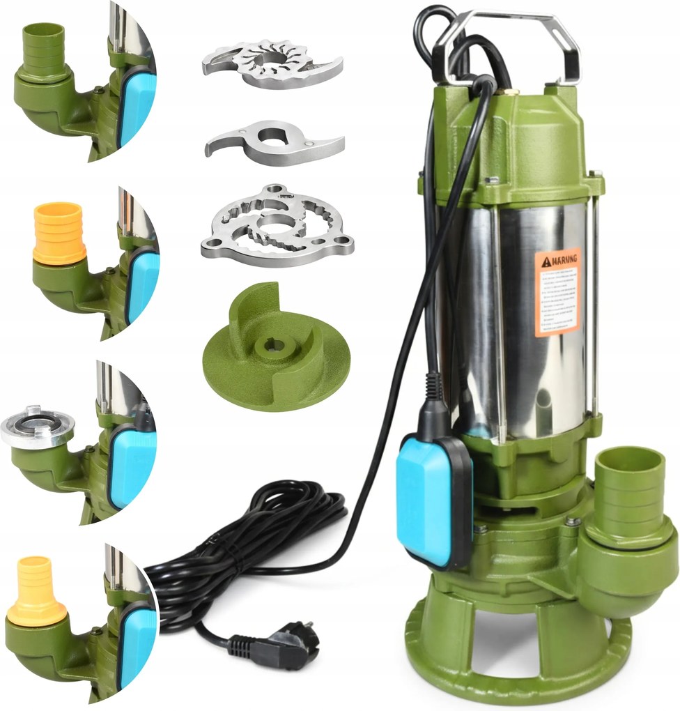 Čerpadlo Do Žumpy 1100 W S Drvičom 340 l/min, Výkonné, Liatinové Na Odpadovú Vodu