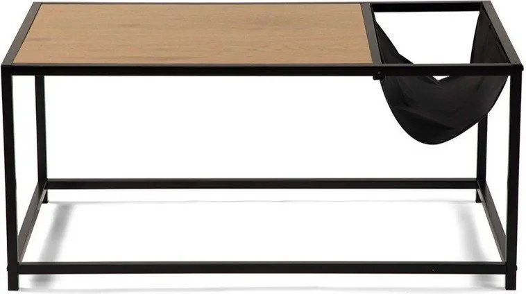 Čierny/v prírodnej farbe konferenčný stolík v dekore duba 60x99 cm Bayen – Bonami Essentials