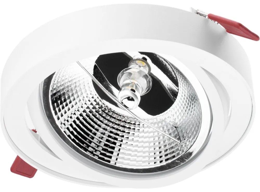 GU10 AR111 14cm Round white CARPI LUMILED na zápustnú montáž