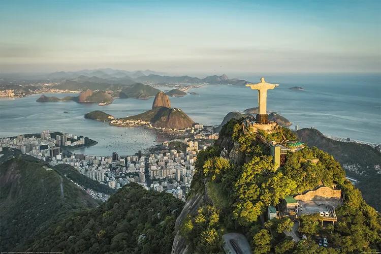 Plagát, Obraz - Rio de Janeiro - Christ and Botafogo Bay, (91.5 x 61 cm)