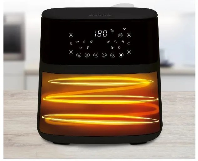 Silvercrest® Kitchen Tools Teplovzdušná fritéza Smart XL, 5,5 l (100382591)