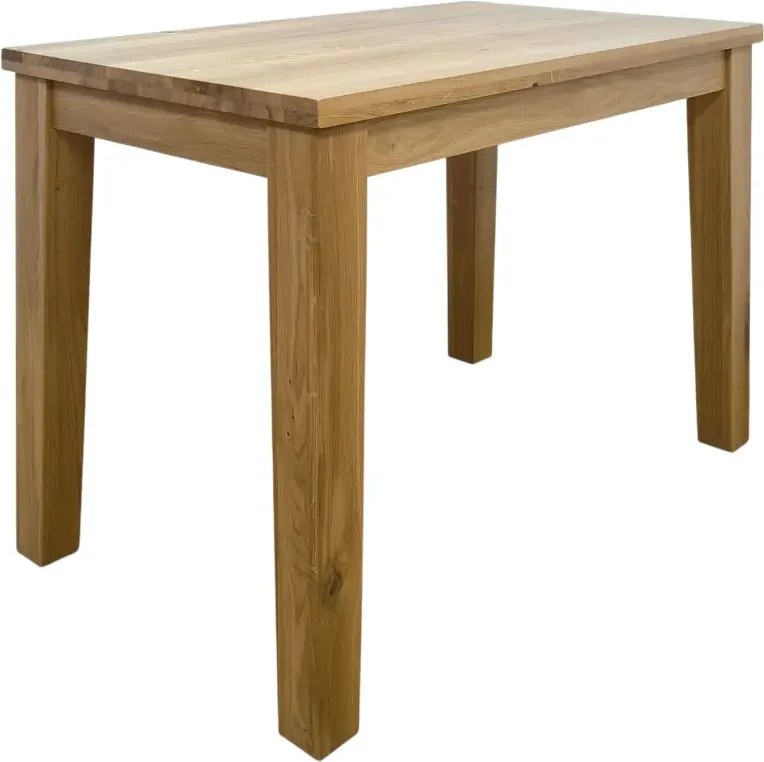 Malý klasický jedálenský stôl z dubového masívu VPET, 120x80/140x90x80 cm 120x80 cm