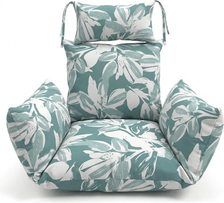 Vankúš do závesného kresla KOKON, zeleno-biely