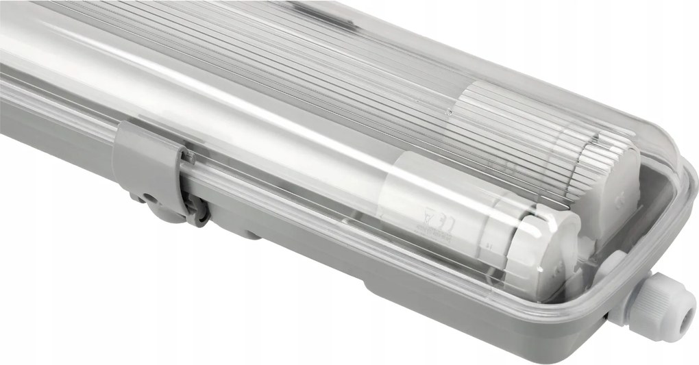 BERGE Hermetické svietidlo 60cm + 2x LED trubica studená biela