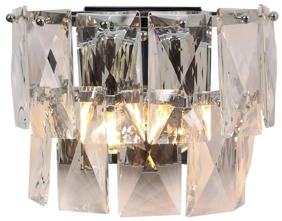 Milagro Krištáľové nástenné svietidlo CHELSEA 2xE14/40W/230V chróm MI1706
