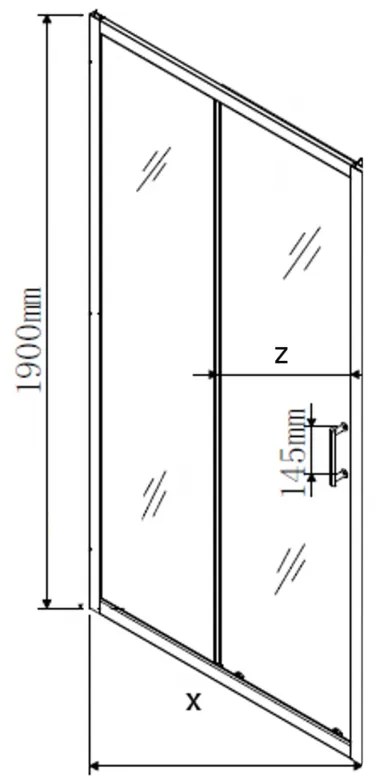 Sprchové dvere MEXEN 120 cm čierne