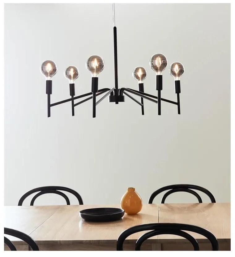 Čierne závesné svietidlo Markslöjd Monarch, ø 70 cm