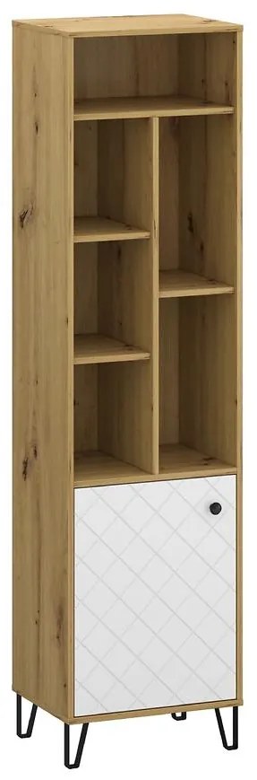 Regál Sorrento R 1d Dub Artisan/Biely