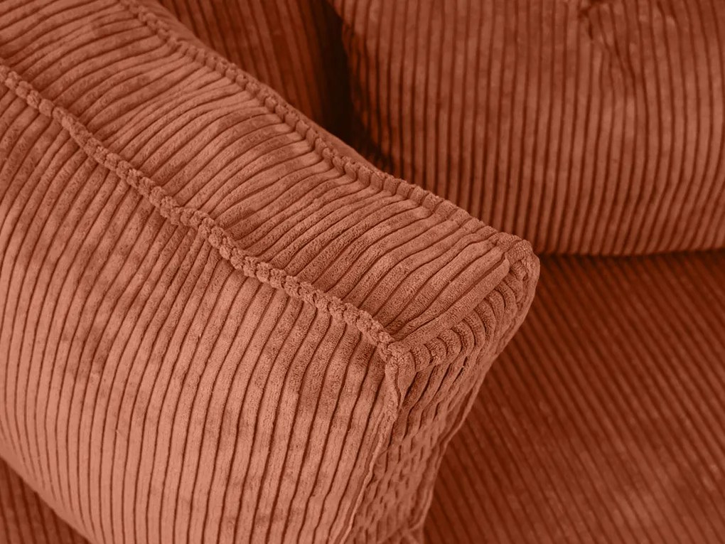 Terakotová rohová pohovka SMART COSARO, obojstranná + 2 vankúšiky ZDARMA