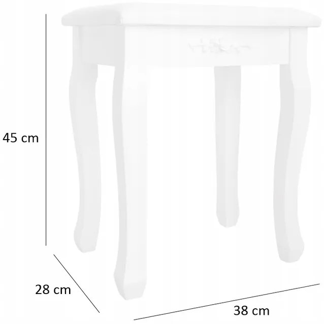Bestent Taburetka WHITE BARROCO