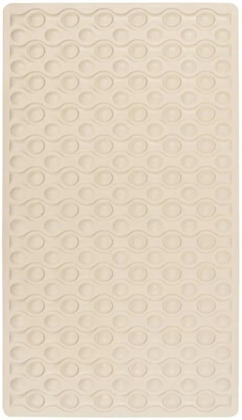 Béžová protišmyková kúpeľňová podložka Wenko Rocha, 70 × 40 cm
