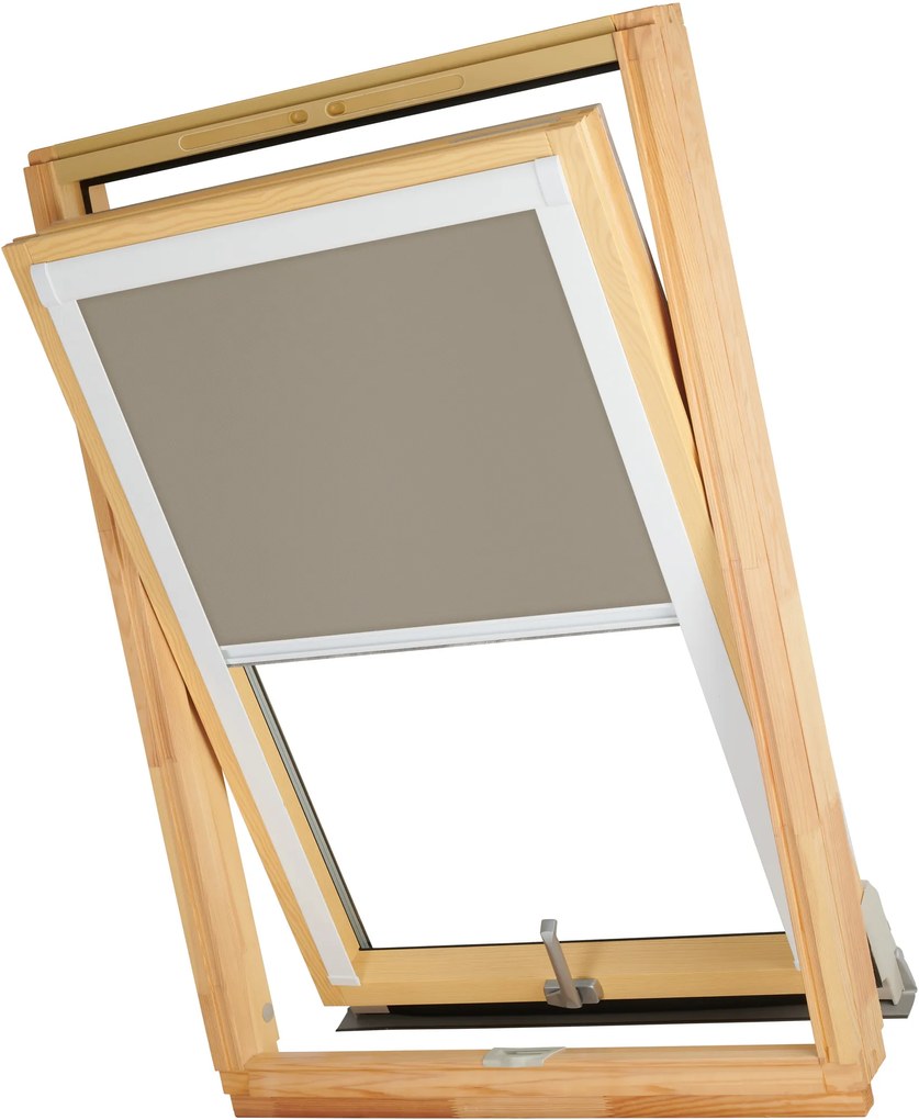 Dekodum Termoizolačná roleta na strešné okno typu VELUX CK02/C02/102 Farba látky: Grey Silver, Farba profilu: Borovica