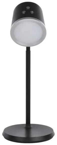LED Stmievateľná nabíjacia stolná lampa 4v1 LED/6W/3,7V 3000K/4000K/6500K čierna