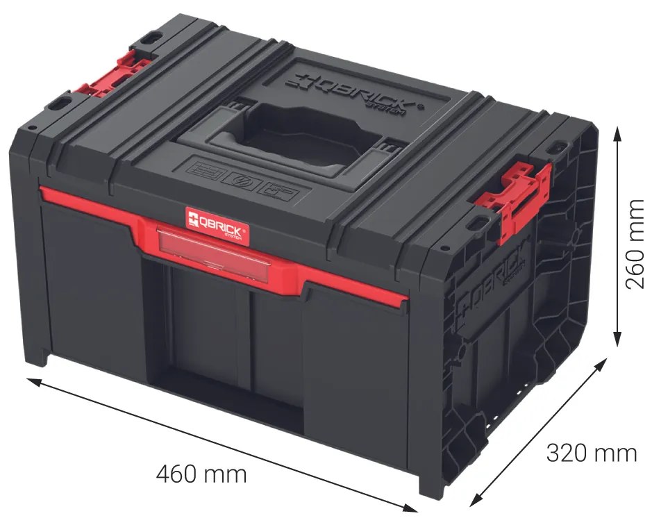 Kufrík na náradie so zásuvkou Qbrick System PRO