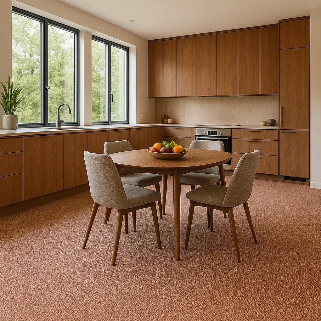 Koberec metráž Ester / 94 Červenohnedá, na mieru, šíře 4m, hnedá, ab (mriežka), chodba / predsieň, Spoltex