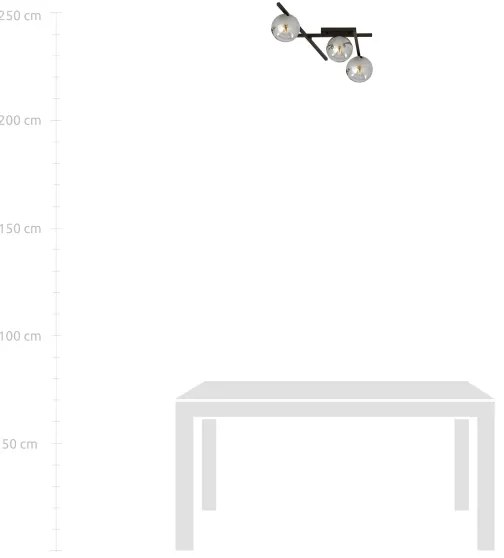 Stropné svietidlo SMART 3xE14/10W/230V čierna/šedá