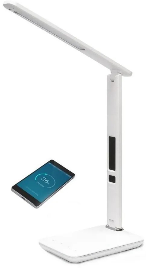 Immax 08966L- LED Stmievateľná lampa s bezdr. nabíjaním KINGFISHER 8,5W/230V biela