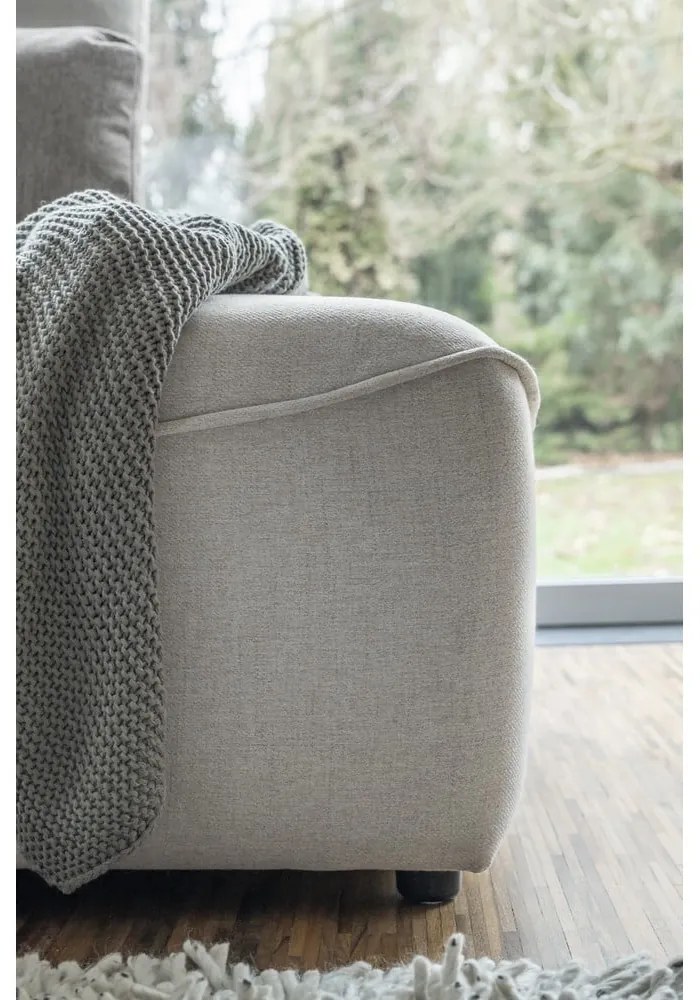 Krémovobiela rozkladacia rohová pohovka (do "U") Homely Tommy – Miuform