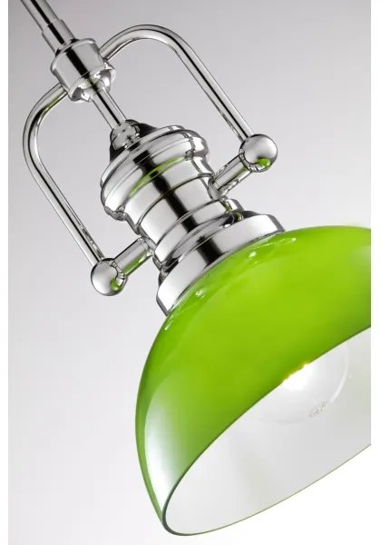 Jupiter 2071 - Luster na tyči PLATINO 1xE27/15W/230V zelená/lesklý chróm