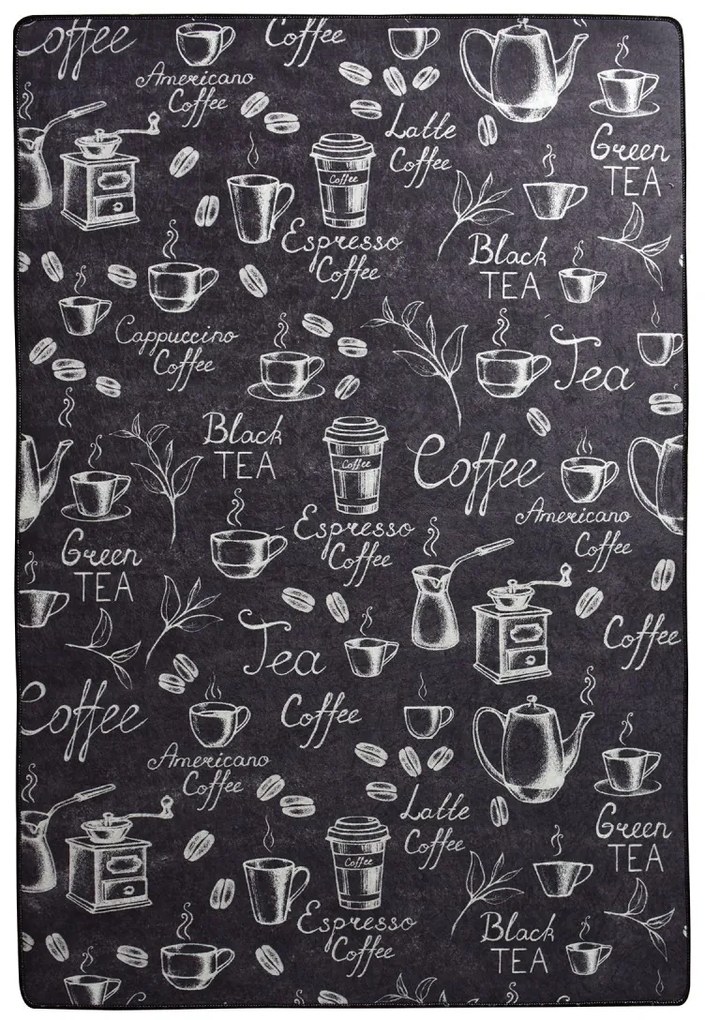 Koberec Coffee And Tea 60x140 cm čierny