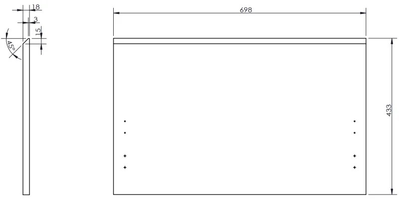 Mexen Rivel, kúpeľňová skrinka 70 cm, 1 zásuvka, drážkovaná, dub, 91A20-07047-1-BF81