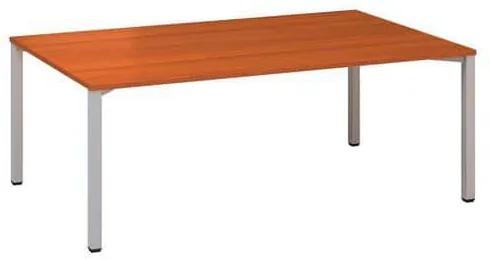Konferenčný stôl Alfa 420 so sivým podnožím, 200 x 120 x 74,2 cm, dezén čerešňa