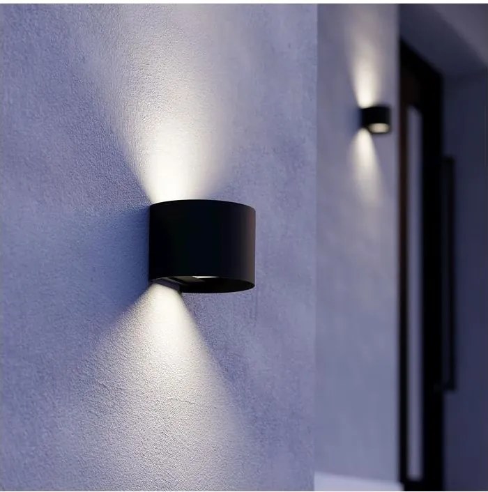 Eglo 901844 - LED vonkajšie nástenné svietidlo CALPINO 2xLED/2,8W/230V IP54 čierna
