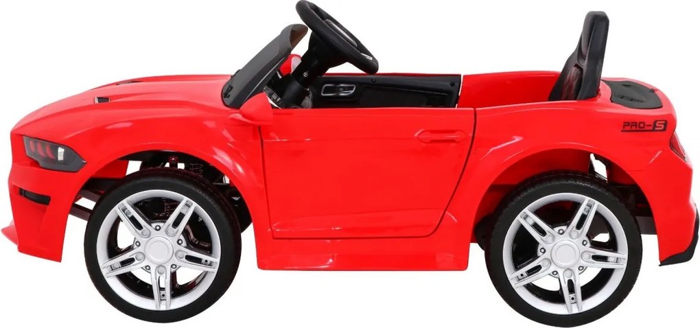 Ramiz Športové autíčko GT na batérie pre deti červené + diaľkové ovládanie + pomalý štart + nosič batožiny + MP3 LED