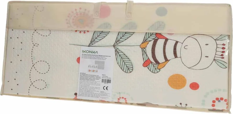 KIK Vzdelávacia penová podložka pre deti 180 × 200 cm, obojstranná, vzor zvieratká