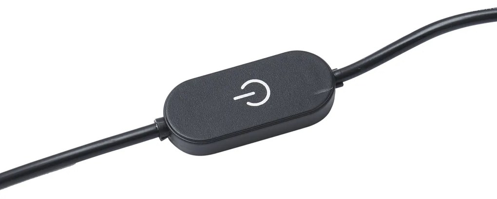 Dizajnová stolná lampa béžová vrátane LED 3-stupňové stmievanie - Boomerang