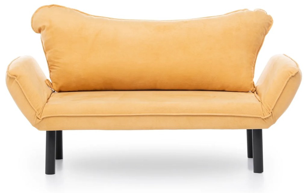 Rozkladacia pohovka dvojsed Chatty (horčicová). Akcia -14%. Vlastná spoľahlivá doprava až k Vám domov. 1062612